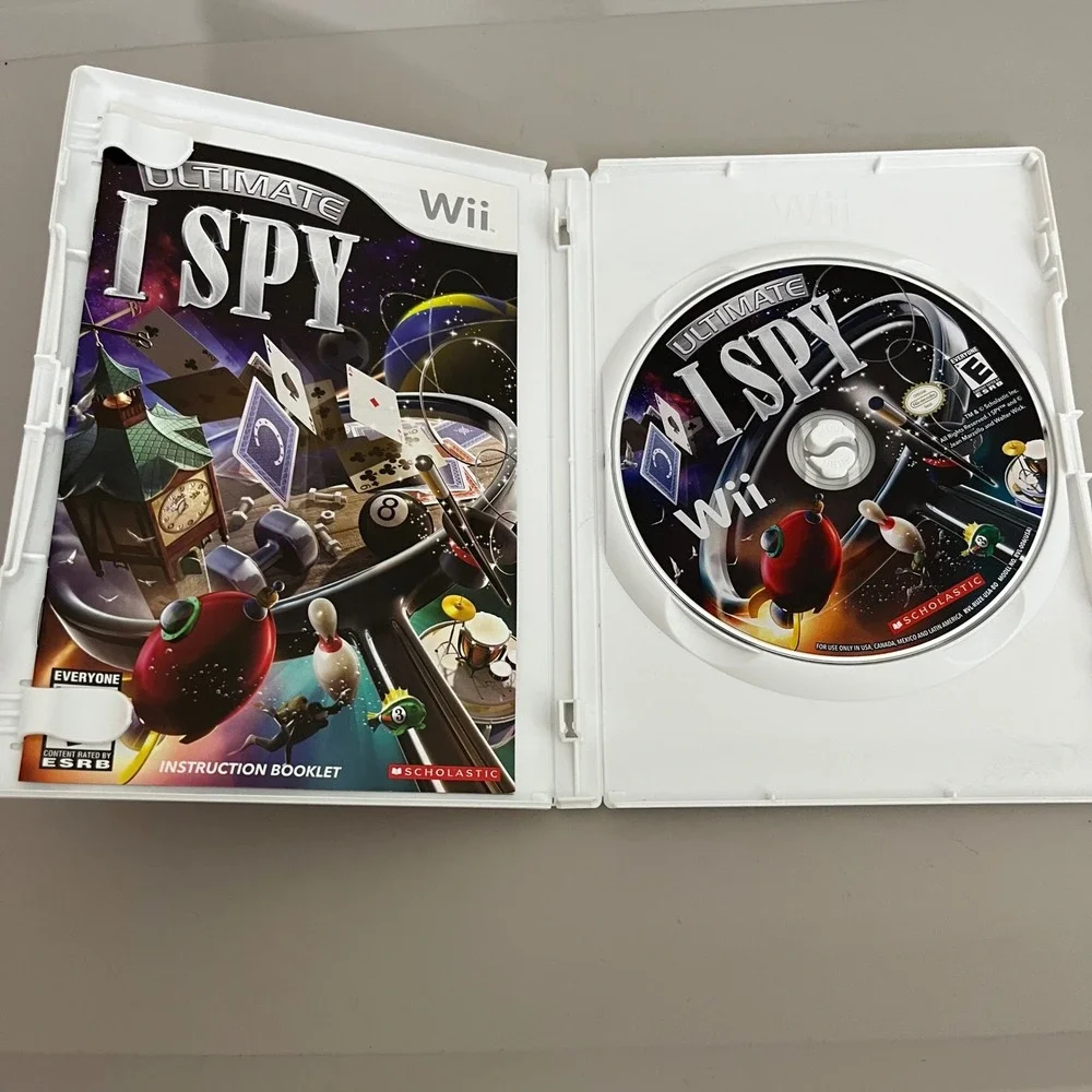 Scholastic Ultimate I Spy Nintendo Wii Game Complete CIB Puzzle Hidden Object E